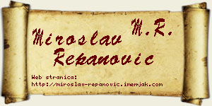 Miroslav Repanović vizit kartica